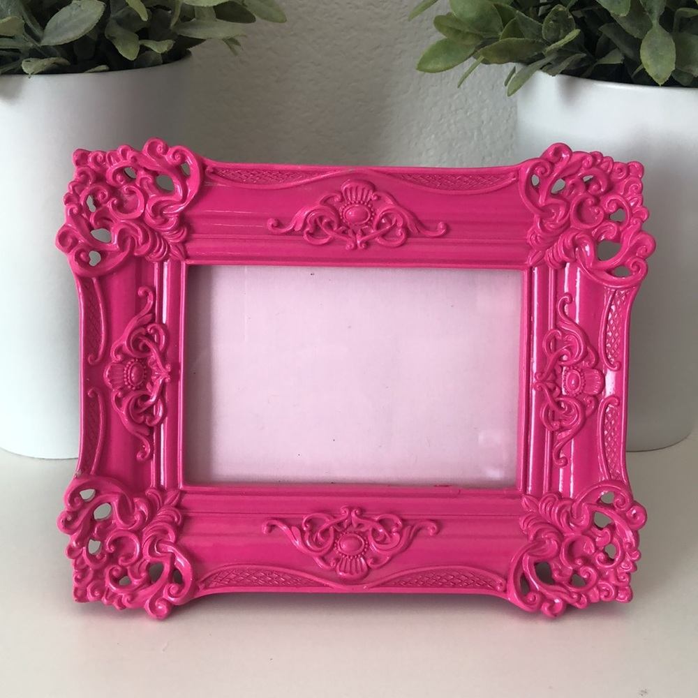 Hot Pink Enameled Picture Frame
